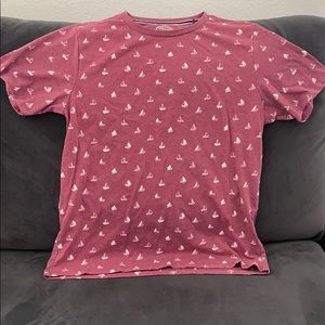 Red t shirt with Sailboats